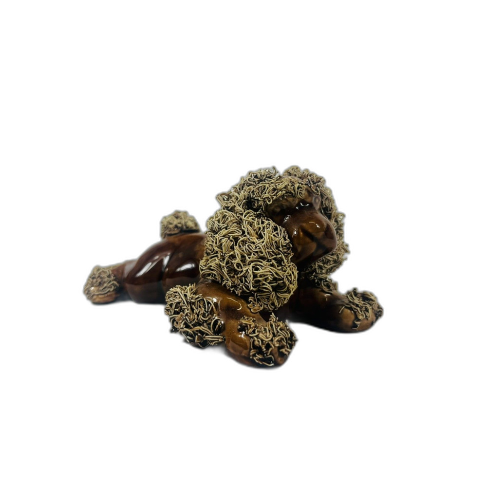 Vintage MCM Mid Century Brown Spaghetti Dog Figurine Cocker Spaniel Porcelain